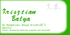 krisztian balya business card